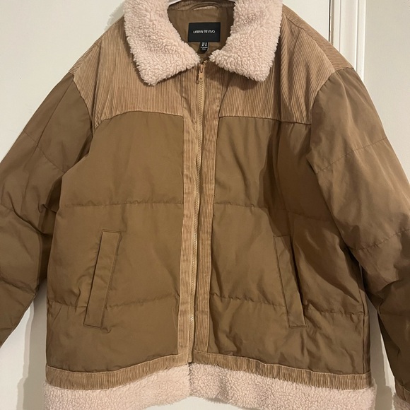 Men's Brown Sherpa-Lined Jacket - Picture 2 of 11